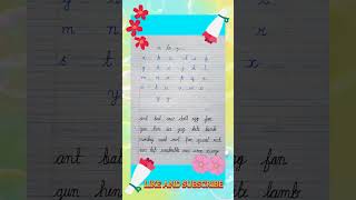 Cursive small a to z/cursive handwriting practice/cursive writing for beginners/cursive small letter