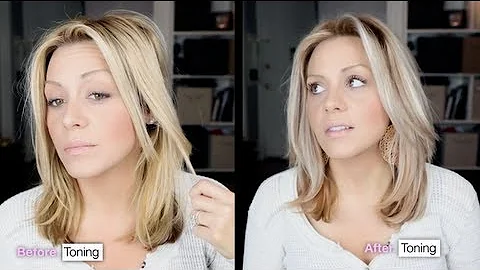 How to Tone Brassy hair into cool toned blonde in 15 minutes at home