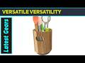Acacia Wooden Utensil Holder | Best Rustic Kitchen Counter Organizer