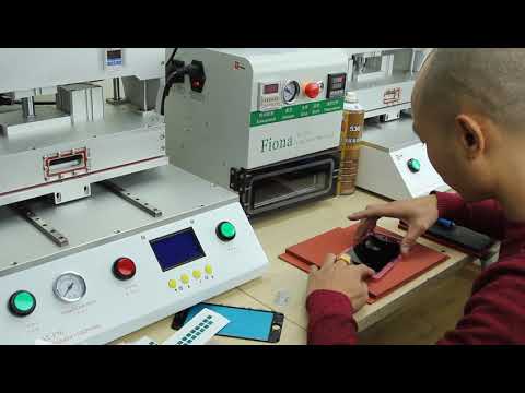 Video Ép kính iphone 6plus liền ron bằng Fiona VL-F10 - youtube