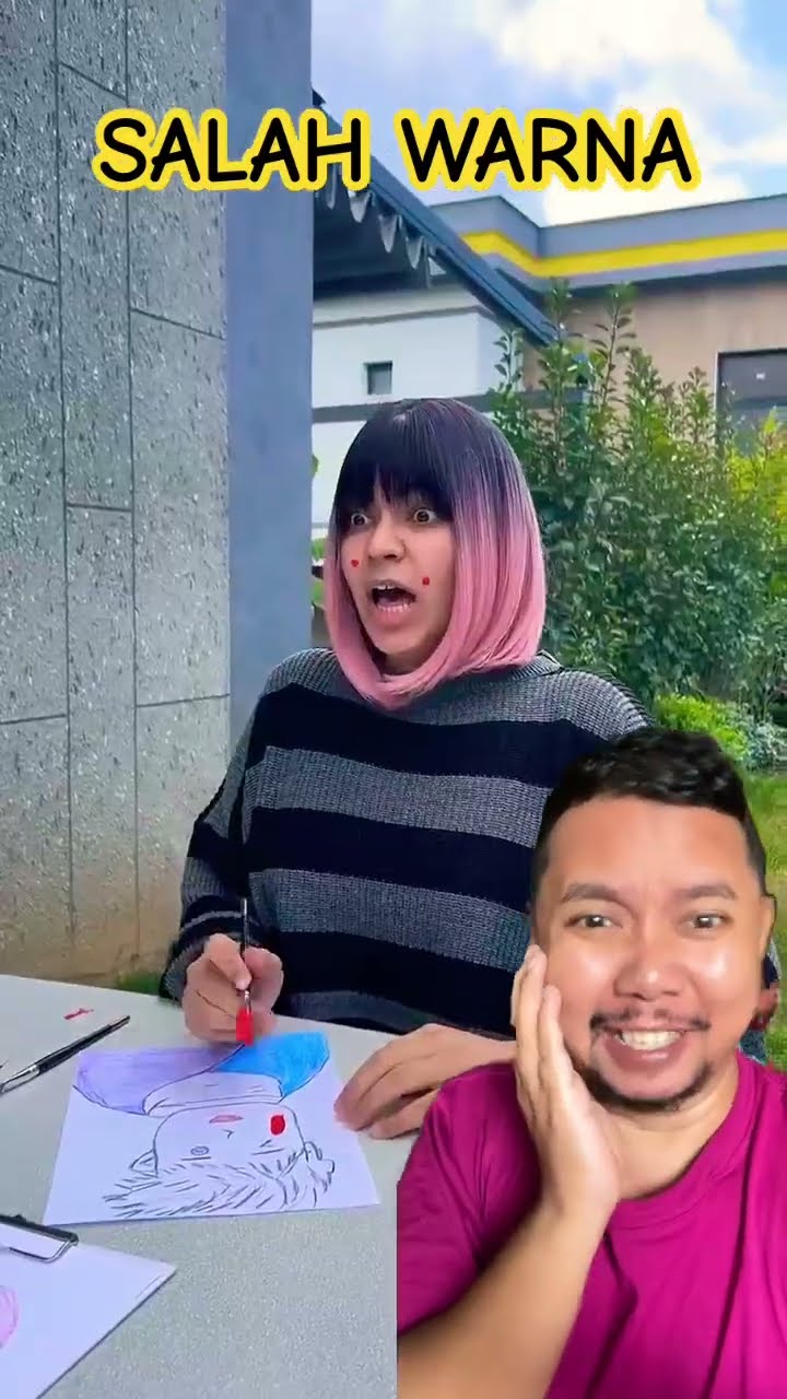SALAH KASIH WARNA GAMBAR!!??? #art #drawing #painting #funny #comedy