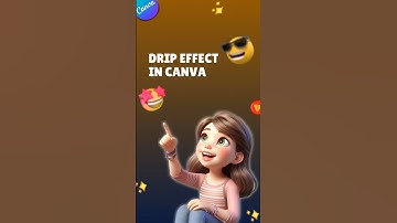 How to create Drip effect poster in CANVA #tutorial