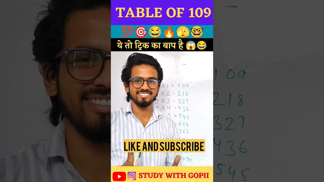 Table of 109🔥😱 
