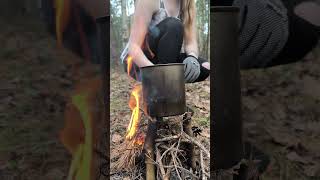 Girl Purifies Water Using Bra!!!🤯#camping #survival #bushcraft #outdoors #lifehack