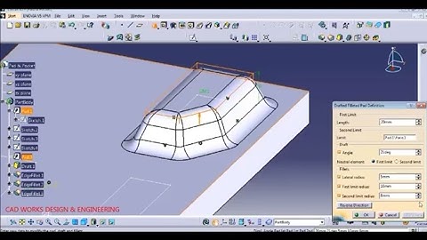 Catia Multi & Drafted Pad and Pocket tutorial