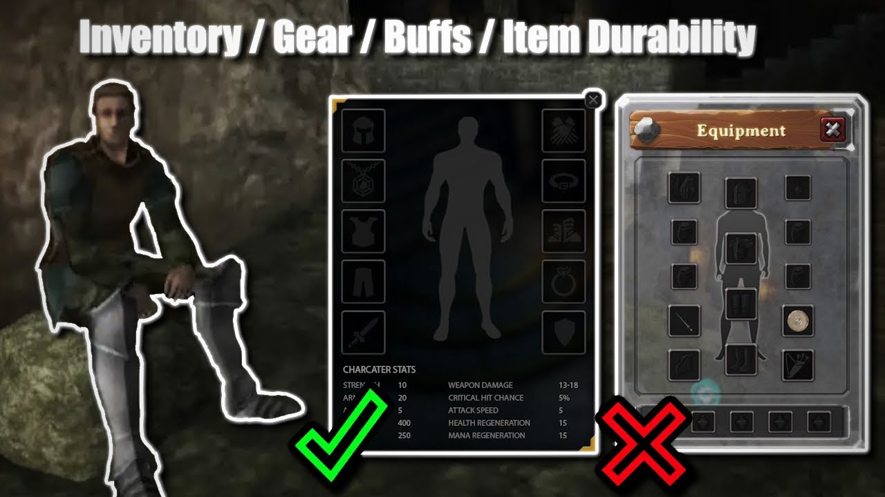 Adding An Inventory, Gear, Buffs, Equipment Durability To My Kingsfield Inspired Clone (Devlog 4)
