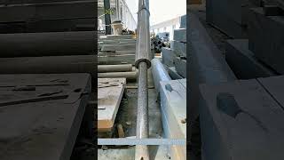 Cylindrical Stone Core Extraction Precision After Industrial Drilling.