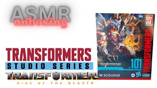ASMR Unboxing Transformers Studio Series 101 Rise of the Beasts Leader Class Scourge бич