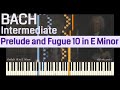 JS Bach - Prelude and Fugue 10 in E Minor | Piano Synthesia Tutorial | Library of Music