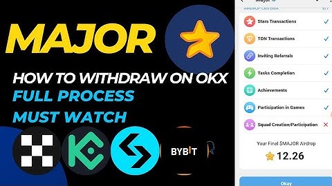 Major Airdrop withdrawal | How to Withdraw Major coin OKX exchange | Major Airdrop withdraw tutorial