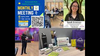 Video highlights from the 04/02/2026 Roosevelt Park Neighborhood Association Meeting