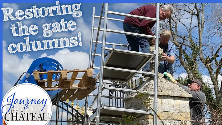 RESTORING the CHATEAU columns and INSTALLING the PERFECT finials! - Journey to the Château, Ep. 86