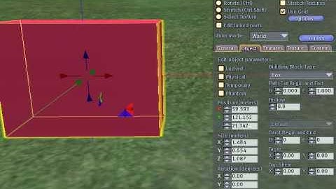 Moving objects: Quick Second Life Tutorial