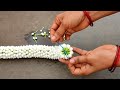 Bridal flower veni making at home  nanthiyavattai flower garland  wedding garland  gajra making