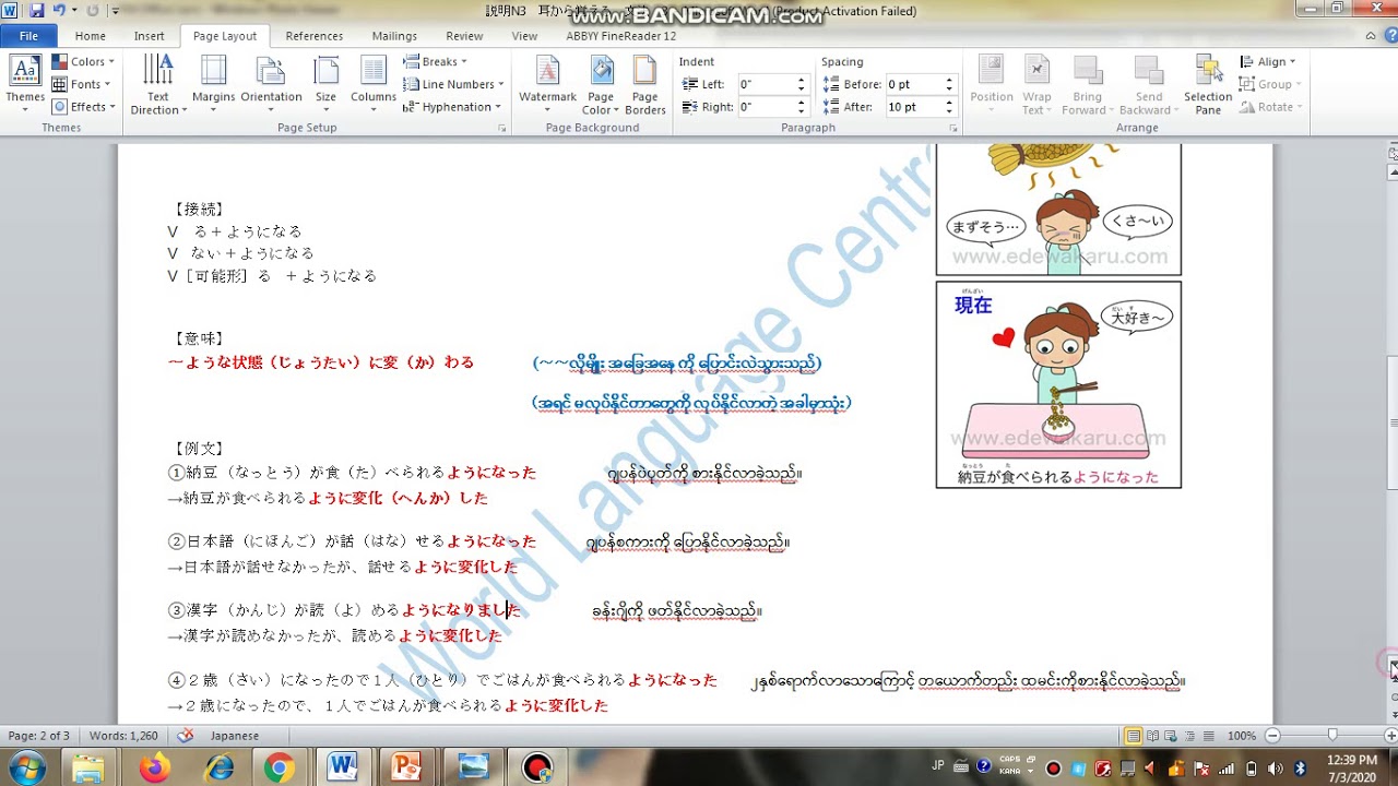 N3 文法　３　ようになっている　１  World Language Centre (Inzali Aung)