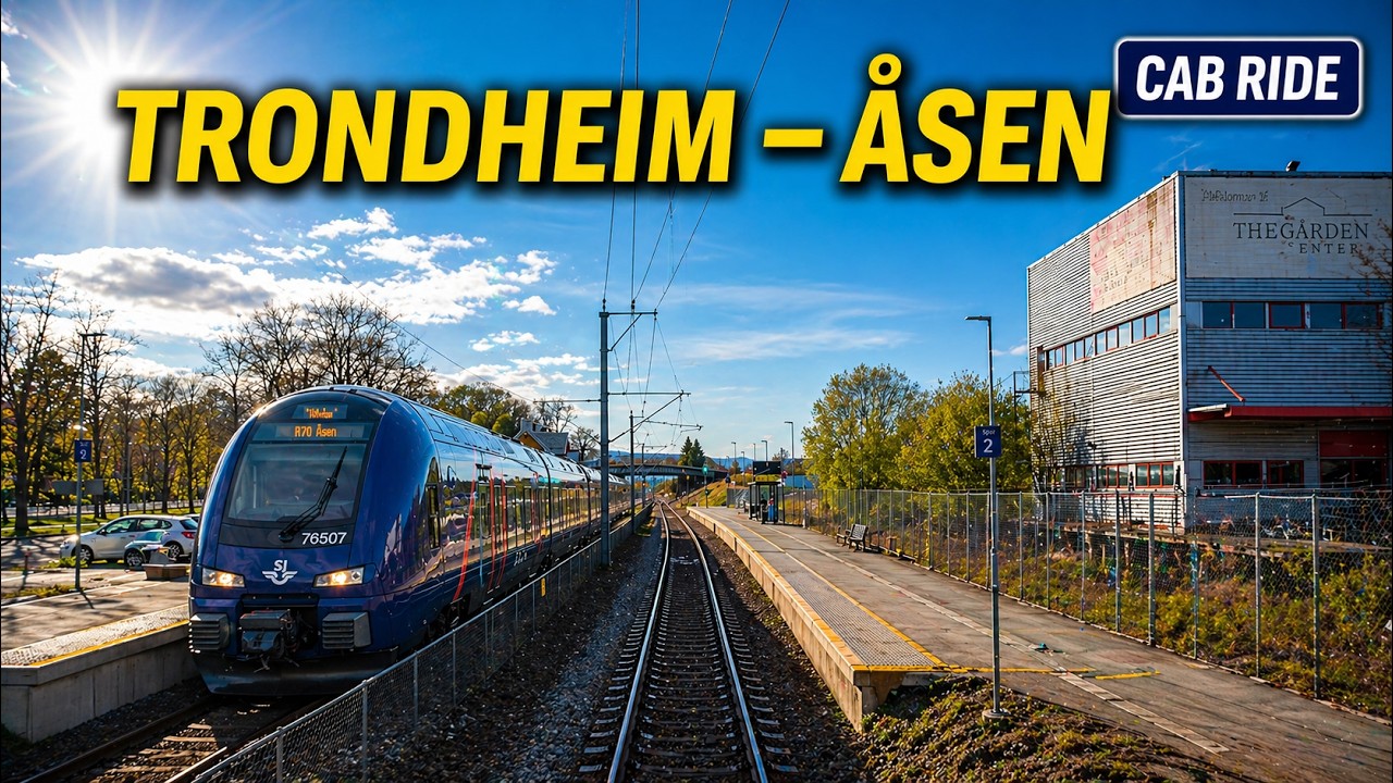 Trondheim – Åsen | Train 431 | Type 76 Cab Ride Through Norway