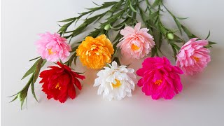 How To Make Moss Rose Flower From Crepe Paper / Paper Flower / Góc nhỏ Handmade