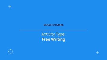 How to use the Activity Type Free Writing in Avallain Author