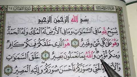 كيف نطبق قواعد التجويد عند قراءه سورة التغابن ج١