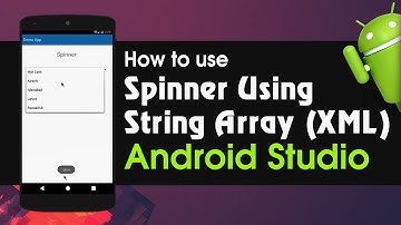 Android Studio Tutorial How to use Spinner using String Array in Android App