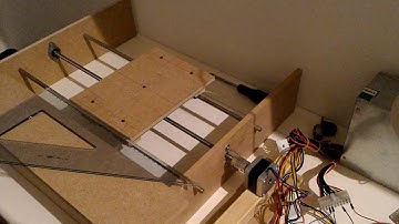 DIY -  Homemade CNC test X axis stepper motor Raspberry Pi