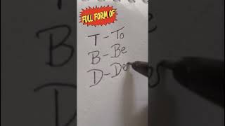 TBD full form #shorts #learnfullforms #fullform #learnenglish #acronyms #youtubeshorts #english