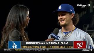 James Outman on coming into the game as a pinch hitter Postgame interview 4/23/24