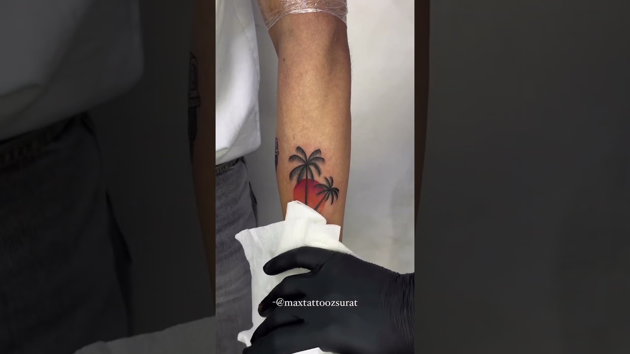Palm tree tattoo 