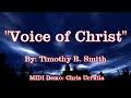 Voice of christ  timothy r smith