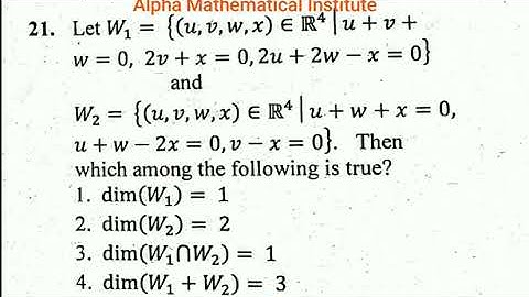CSIR Dec 2018 linear Algebra in Tamil