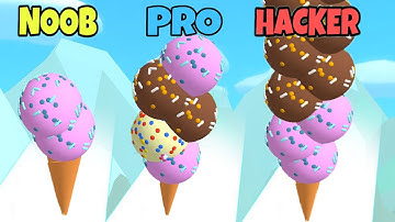 NOOB vs PRO vs HACKER in Ice Cream Rush