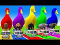 Long Slide Game With Cow Elephant Gorilla Hippopotamus Tiger 3d Animal Game Funny 3d Animals