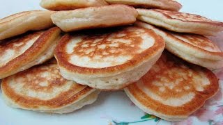 Пышные оладьи без дрожжей Рецепт пышных оладушек на кефире и соде Пышные оладьи без дрожжей Рецепт пышных оладушек на кефире и соде