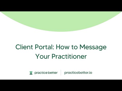 Client Portal: How to Message Your Practitioner