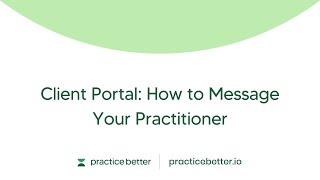 Client Portal: How to Message Your Practitioner