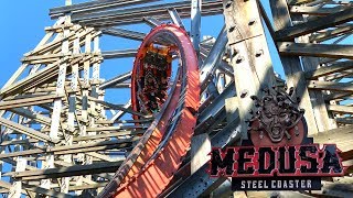 Medusa Steel Coaster Off-Ride Video (4K) - Six Flags México - Non Copyright