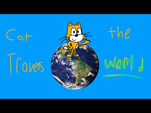 Cat Travels the World! 🌎 (ScratchJr) (Download in desc.)