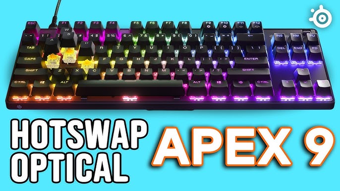 SteelSeries Apex 9 Mini unboxing and sound test (swappable linear