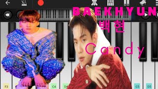BAEKHYUN 백현 'Candy' MV Easy mobile piano tutorial on Perfect Piano