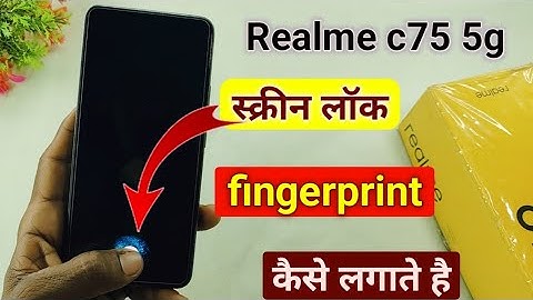 Realme c75 display fingerprint kaise lagaye | realme c75 in display fingerprint settings