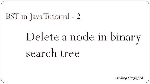 Binary Search Tree  in Java - 2: Delete a node of binary search tree
