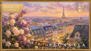 Paris at Golden Hour | Samsung Frame TV Art | 4K Romantic Paris Painting screenshot 5