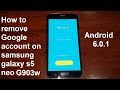 how to remove google account on samsung galaxy s5 neo G903w android 6.0.1