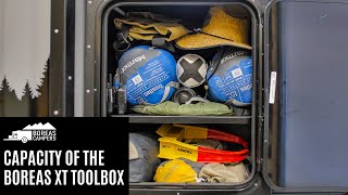 How Much Fits In The Boreas Campers Offroad Trailer Toolbox?