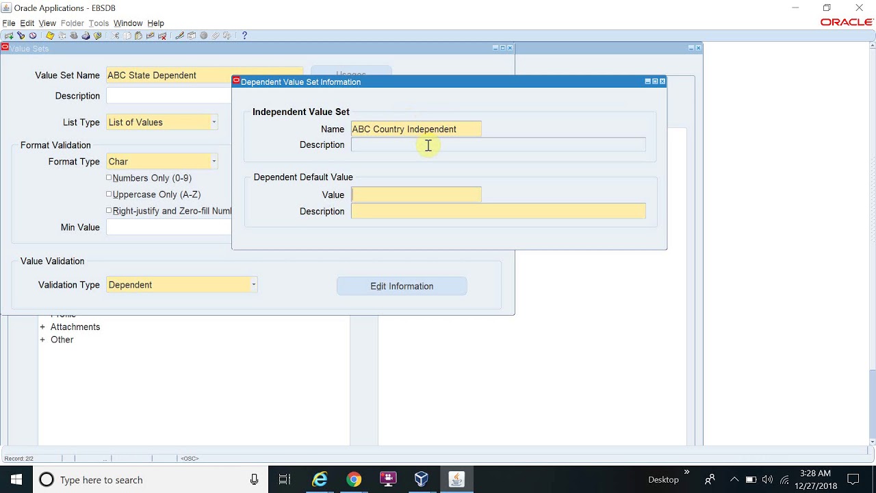 Training For Value Set With Scenerio In Oracle R12 Part 7