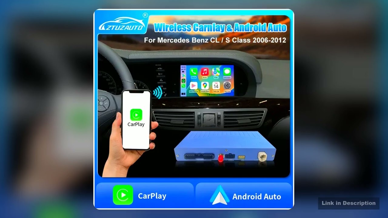 Wireless CarPlay for Mercedes Benz SClass CL W221 20062012 with Android Auto Mirror Link AirPlay