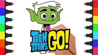 Teen Titans Go! Movie Coloring Pages   Beast Boy   Teen Titans   Draw and Color Teen Titans Go! screenshot 2