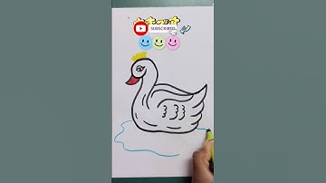 Duck Drawing Easy Step By Step #viral #youtubeshorts #shorts #duck #drawing #kidsdrawing