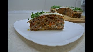Печеночный торт - очень вкусная и сытная закуска к праздничному столу Печеночный торт - очень вкусная и сытная закуска к праздничному столу