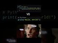 Java vs Python: Printing "Hello World" 😱 #programming #python #developer #coding
